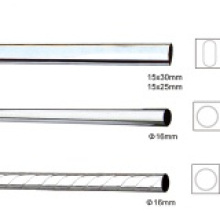 Round Chrome Curtain Iron Steel Pipe Tube Pole Rod